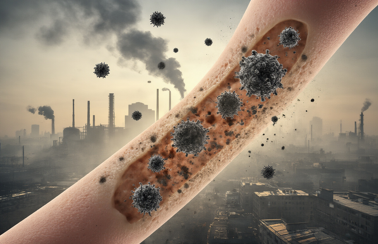 Environmental Pollution Particles Penetrate Deep Into Your Skin